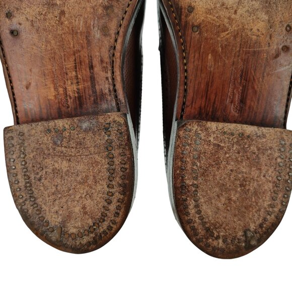 Vintage Florsheim Royal Imperial Brown Leather Longwing Derby Mens 9 Dress Shoes - Picture 13 of 13